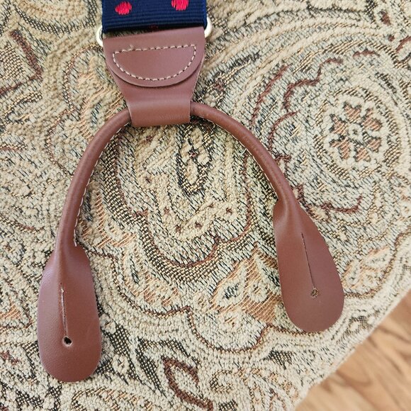 Blue and Red Polka Dot Suspenders - Picture 2 of 3